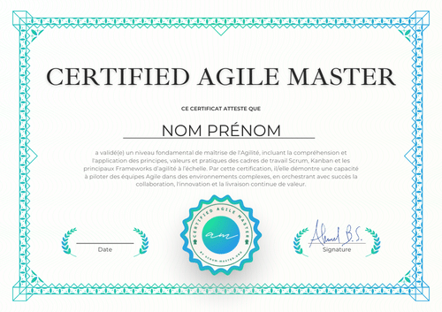 miniature diplome certification agile master scrum less Presentation of the Agile Master Certification - Excellence in Scrum, Kanban and Scaled Agility