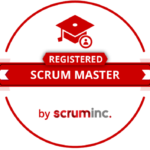 Badge Scruminc pour certification scrum master en ligne